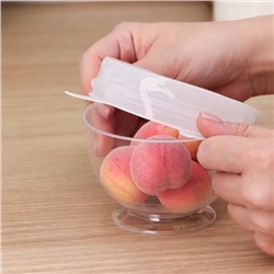 Крышки для тарелок Доляна «Черепашка», набор 6 шт., силикон, прозрачные