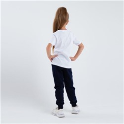 Футболка детская однотонная, белая, рост 152 см