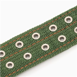 Ошейник четырехслойный, 80×4.9 см, ОШ 65-75 см, полиэстер, зелёный