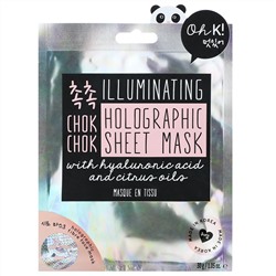 Oh K!, Chok Chok, Illuminating, Holographic Sheet Mask, 1 Sheet, 1.05 oz. (30 g)
