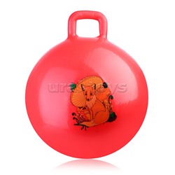 Мяч с ручкой 55см "В мире животных" (цвет в ассортименте)