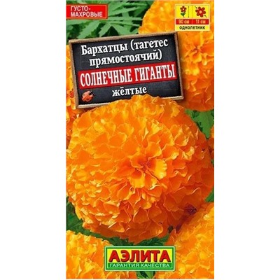 Бархатцы Солнечные Гиганты ЖЕЛТЫЕ А