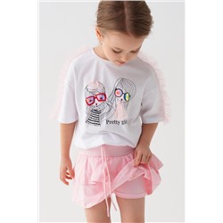 Юбка-шорты трикотажные для девочек PLAYTODAY, 1240026