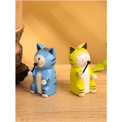 Сувенир «Кот с микрофоном», 3×4×8 см, дерево, МИКС