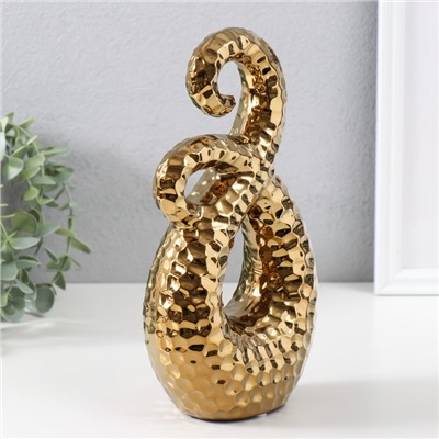 Фигурка керамика «Абстракция. Щупальца», золото, 12.5×7×25 см