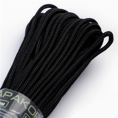 Паракорд 550, d=3.5 мм, 30 м, нейлон, чёрный