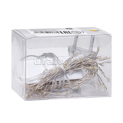 Электрогирлянда Мишура, 3м, 100 ламп, теплый