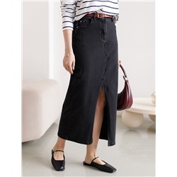 Джинсовая юбка из плотной эластичной джинсы 13OZ.