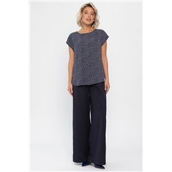 Блуза Милена (темно-синяя) Б14302-8М