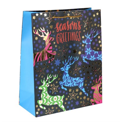 Пакет подарочный 18x23x10см / 5380M /уп 12/720/Новый год