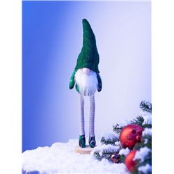 Фигура текстиль «Гном в зелёном» 42 см, 1 LED, от батареек AG10×3, свечение тёплое белое