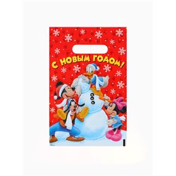 Пакет подарочный, полиэтилен, «С Новым годом», 20×30 см