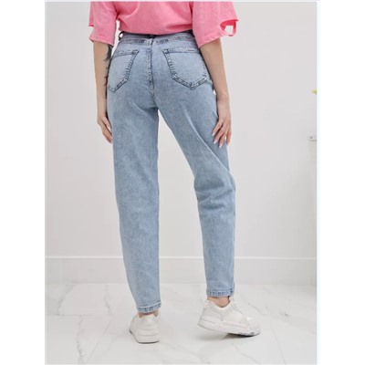 Джинсы мом с высокой посадкой зауженные