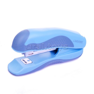 Степлер "Pastel" № 10 (мощность 12 листов, глубина скрепления 45 мм) пластиковый с каучуковой вставкой, в картонной коробке, 3 пастельных цвета ассорти