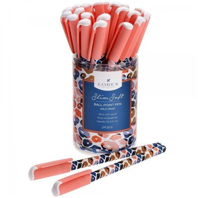 Ручка шариковая масляная 0.5мм "WILD PRINT SLIM SOFT" синяя LXOPSS-VP1 LOREX