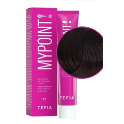 TEFIA Mypoint 4.0 Перманентная крем-краска для волос / Брюнет натуральный, 60 мл KRISTALLER, 1112342