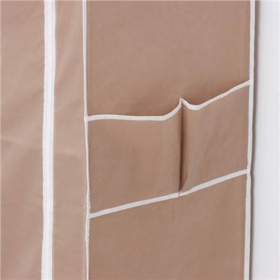 Шкаф тканевый каркасный, складной LaDо́m, 70×45×150 см, бежевый