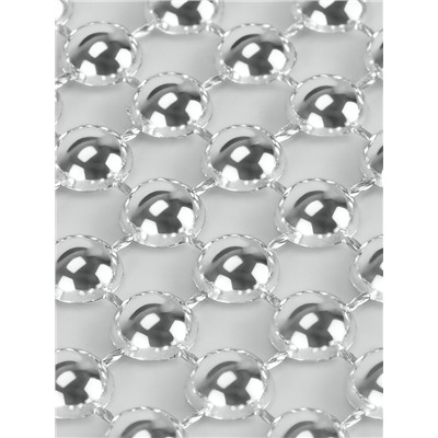 Лента с имитацией выпуклых страз, 5.75 см, 9±1 м, цвет серебряный