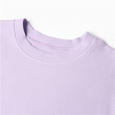 Пижама женская (футболка, шорты) KAFTAN Basic line, размер 48, сиреневая