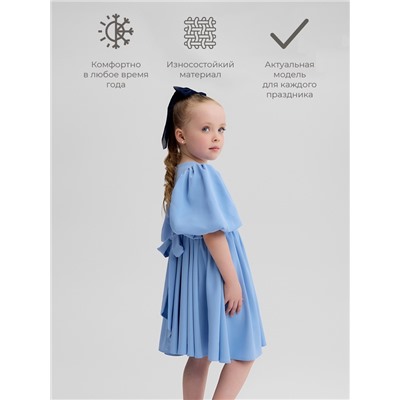 Платье нарядное для девочки MINAKU: Party Dress, голубое, рост 104-110 см
