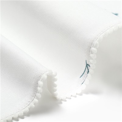 Дорожка на стол Этель «Полевые цветочки» 40×146 см, рогожка 176 г/м², 100% хлопок, белая