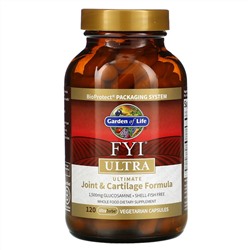 Garden of Life, FYI Ultra, универсальная формула для суставов и хрящей, 120 вегетарианских капсул UltraZorbe