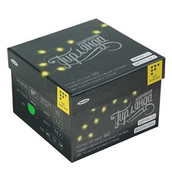 Гирлянда «Бахрома» 3 × 0.6 м, IP44, УМС, тёмная нить, 160 LED, свечение зелёное, 220 В