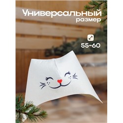 Шапка для бани и сауны «Кошка», шерсть, полиэфир, «Добропаровъ»