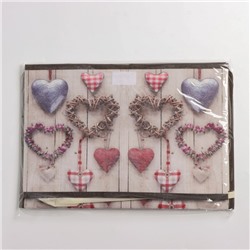 Короб стеллажный для хранения с крышкой «Сердца», 37×24×24 см