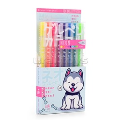 Набор гелевых ручек "Neon.Kawaii animals" 0.8 мм, 8 цветов