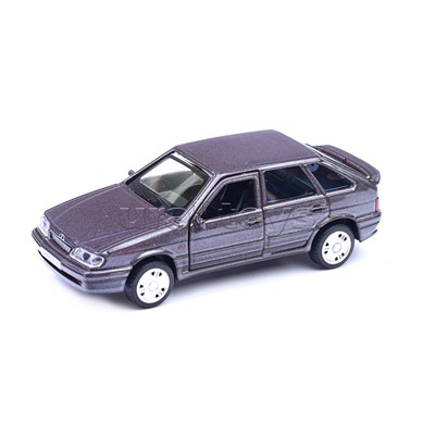Машина металл LADA -2114 "Samara" 12 см. (двер, баг, баклажан) инерц., в коробке