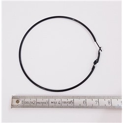 Серьги конго, цвет черный, 301150, арт. 706.001