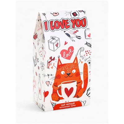 Чай черный I love you, со вкусом черничный пирог, 50 г