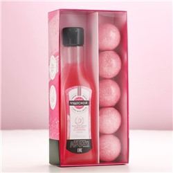 Подарочный набор косметики «Расцветай!», гель для душа мартини 250 мл и бомбочки для ванны 5×40 г, Чистое счастье