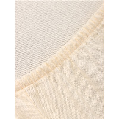 Простыня на резинке ясельная «Крошка Я», 60×120+20 см, бязь, молочная