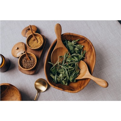 УЦЕНКА Тарелка 20×18×8 см, тиковое дерево