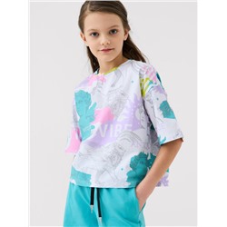 Фуфайка трикотажная для девочек (футболка)