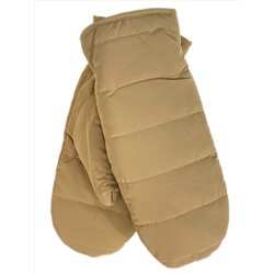 Зимние женские варежки с подкладом из искусственного меха, цвет горчичный