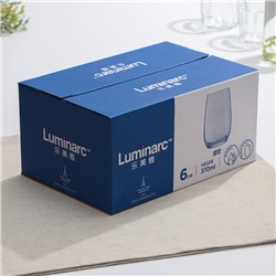 Высокие стаканы Luminarc HERMITAGE, 370 мл, набор 6 шт., стекло, прозрачные