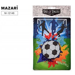 Алмазная мозаика по номерам 15х25,7 см карт.основа "ФУТБОЛ" Частичная выкладка М-12148 Mazari