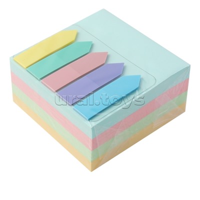 Набор клейкой бумаги для заметок и этикеток-закладок "Pastel" бумага: 76x76 мм, 400 листов,