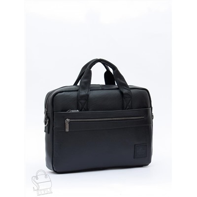 Портфель мужской кожаный 11011Z black Zinimsk в Новосибирске