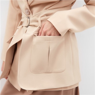 Пиджак женский MINAKU: Casual Collection, песочный, размер 44