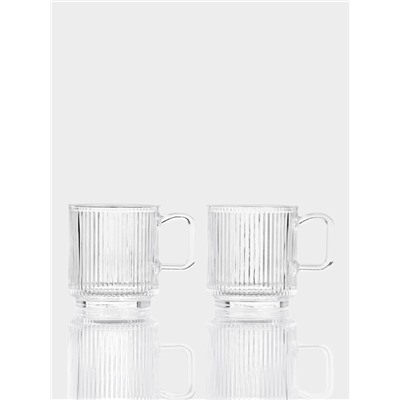 Кружка «Грани», 350 мл, 8.5×9.5 см, боросиликатное стекло, прозрачная