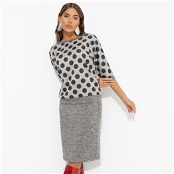 Костюм с юбкой из эластичной ткани, Ваш ход! (2 в 1, мокрый асфальт)