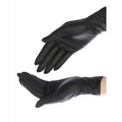 Benovy Перчатки нитриловые одноразовые, черный, L, 100 шт. 28042
