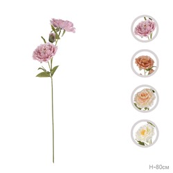 Цветок искусственный Пион 80 см / GT41-21 /уп 100/400/ (белый)