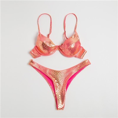 Купальник женский раздельный MINAKU цвет розовый, размер 44