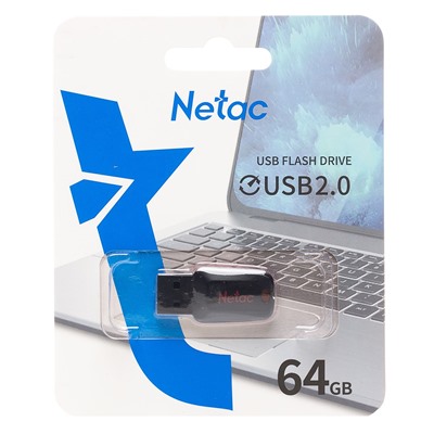 Флэш накопитель USB 64 Гб Netac U197 mini (black/red)