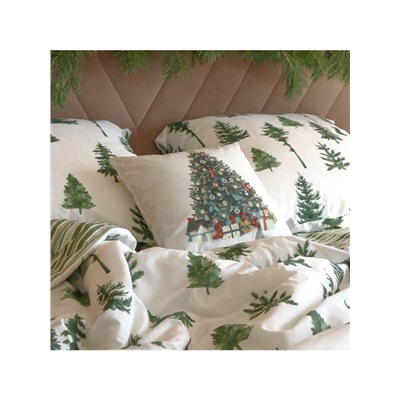 Подушка декоративная новогодняя «Этель. Елочка с подарками», 40×40 см, велюр